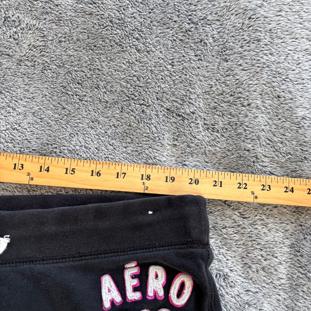 Aeropostale Womens Jogger Sweatpants Y2K 2XL Black Logo Varsity Letters 19711 - Picture 4 of 16